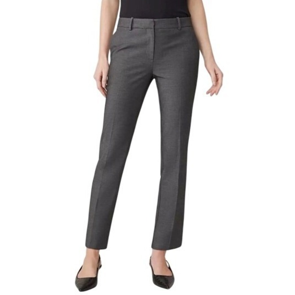 Vince Grey Wool Slim Leg Dress Low Rise Cigarette Pants Trousers Slacks Sz 4